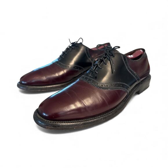 Allen Edmonds Burgundy and Black Leather Derby Shoe